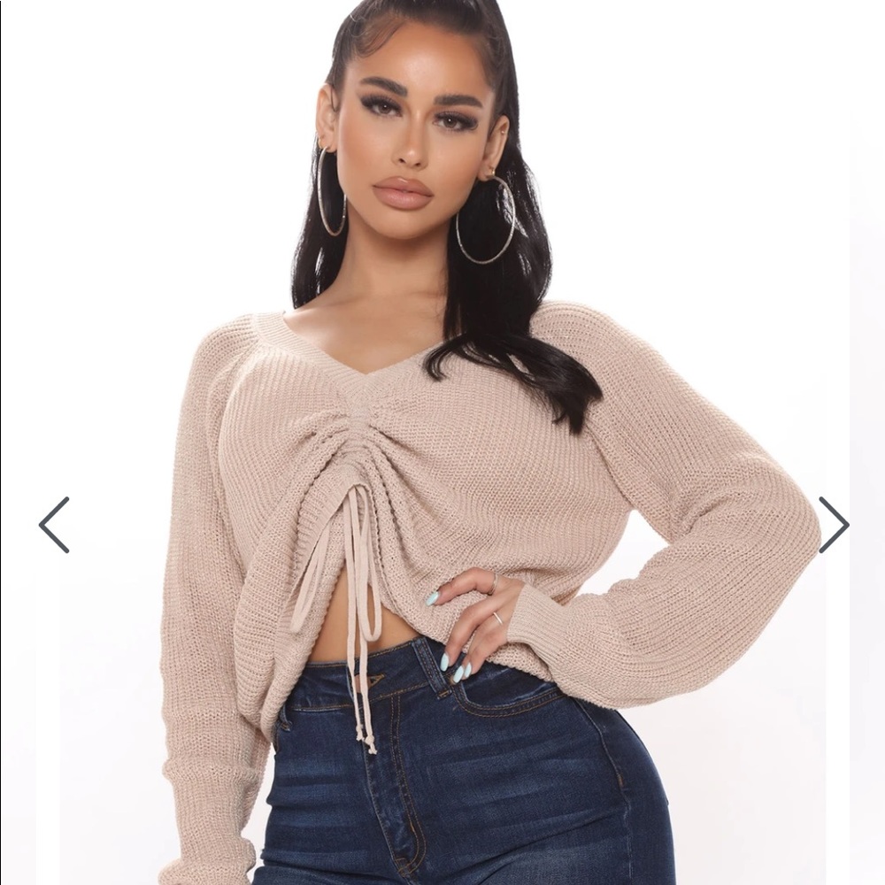 FN warm wishes ruched sweater